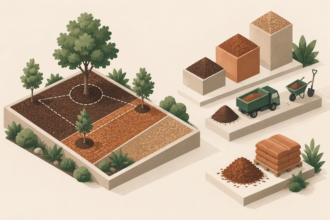 Homeowners: $30–$60/yd Mulch, 3 3 3 Tree Rule, Live Estimates