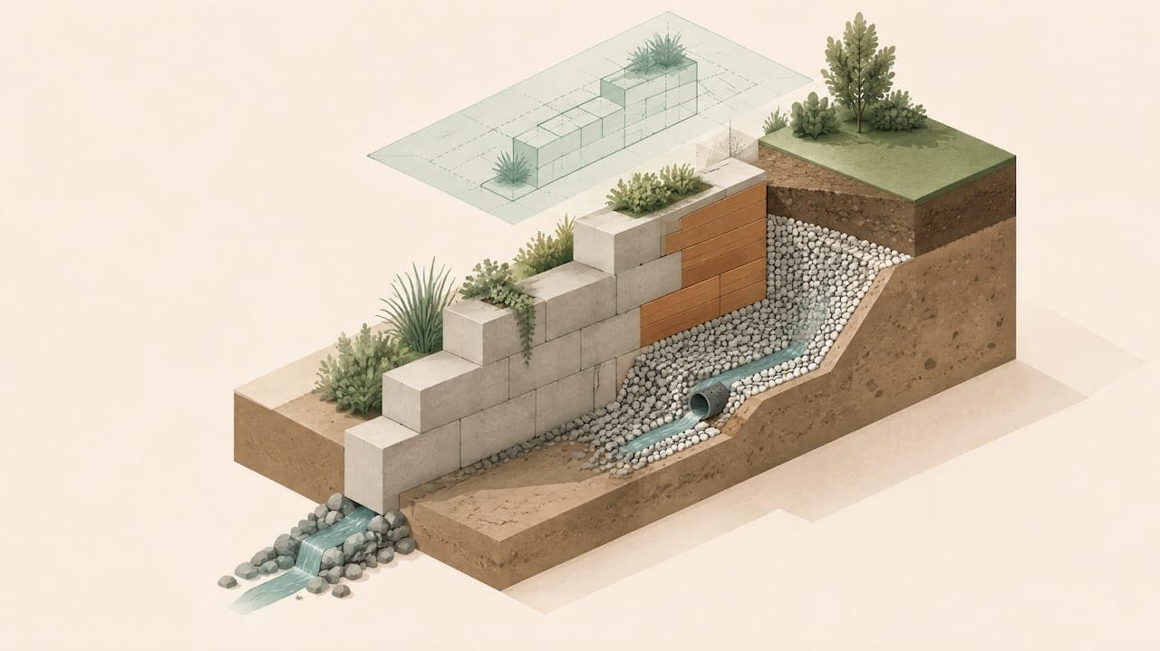 Homeowners: Retaining Wall Design Built Around Soil, Drainage & 3D