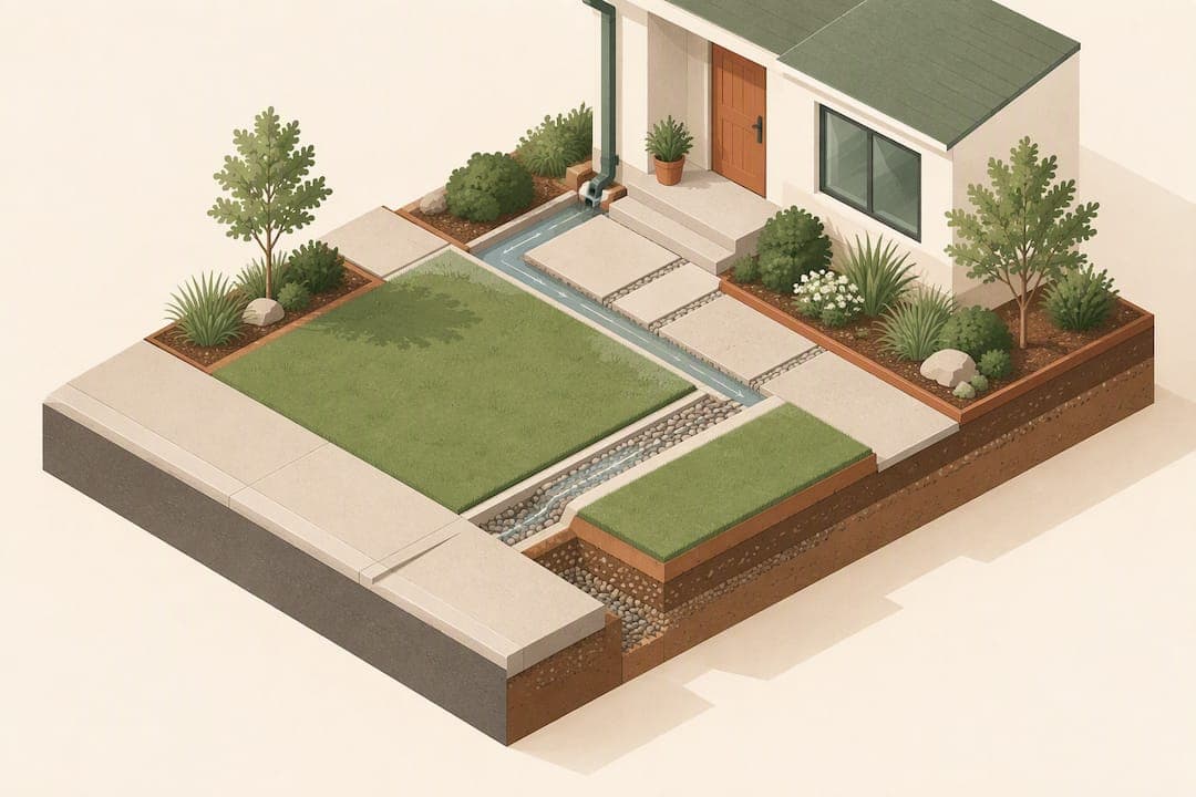 Front Yard Landscaping Plan for Homeowners: Drainage First in 2026